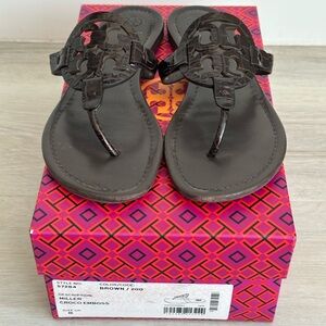 Tory Burch Miller Sandal Brown Croc